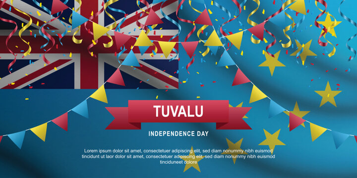 Tuvalu Independence Day background.