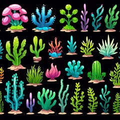 Colorful Underwater Plants