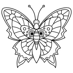 Beautiful butterfly mandala arts isolated on white background