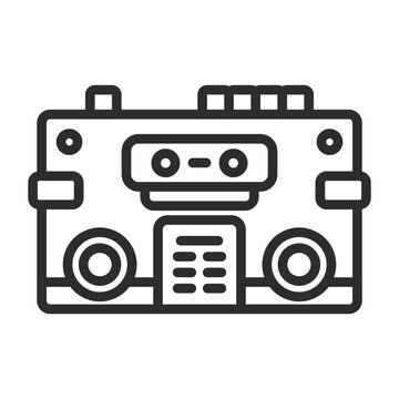 recommend clip art: Radio icon, Music band symbol outline icon, editable vector illustration and transparent graphic element. Isolated on white background