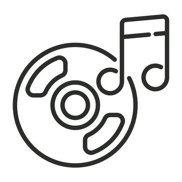 recommend clip art: CD icon, Music band symbol outline icon, editable vector illustration and transparent graphic element. Isolated on white background