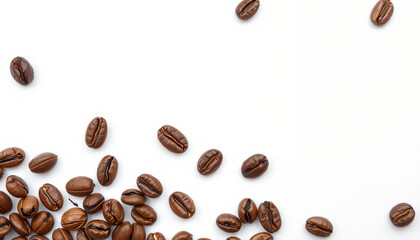 Obraz premium coffee beans on a white surface