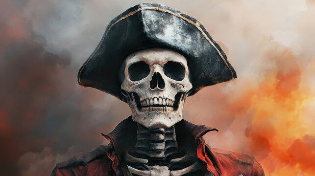 Spooky Halloween Skull Pirate 