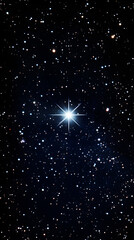 A single star twinkling in the vast emptiness.


