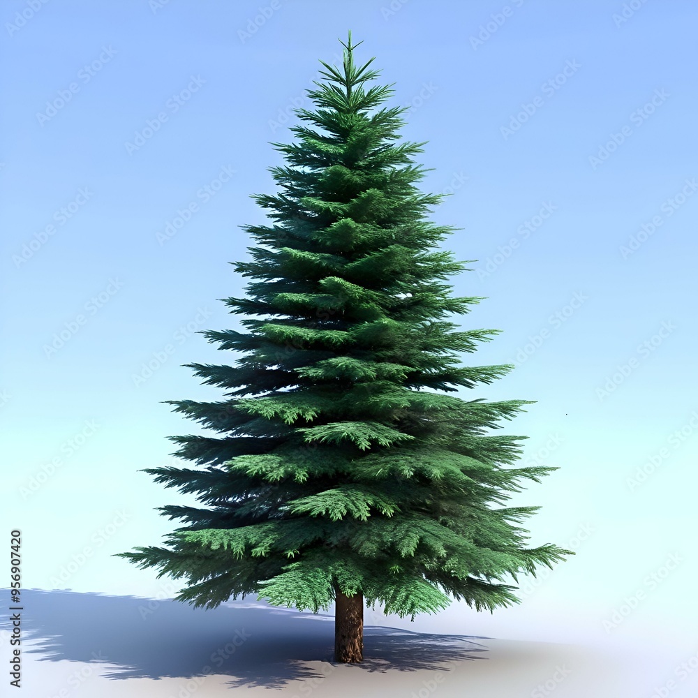 Aufkleber a realistic 3d model of a black spruce tree. perfect for adding a touch of nature to your designs.