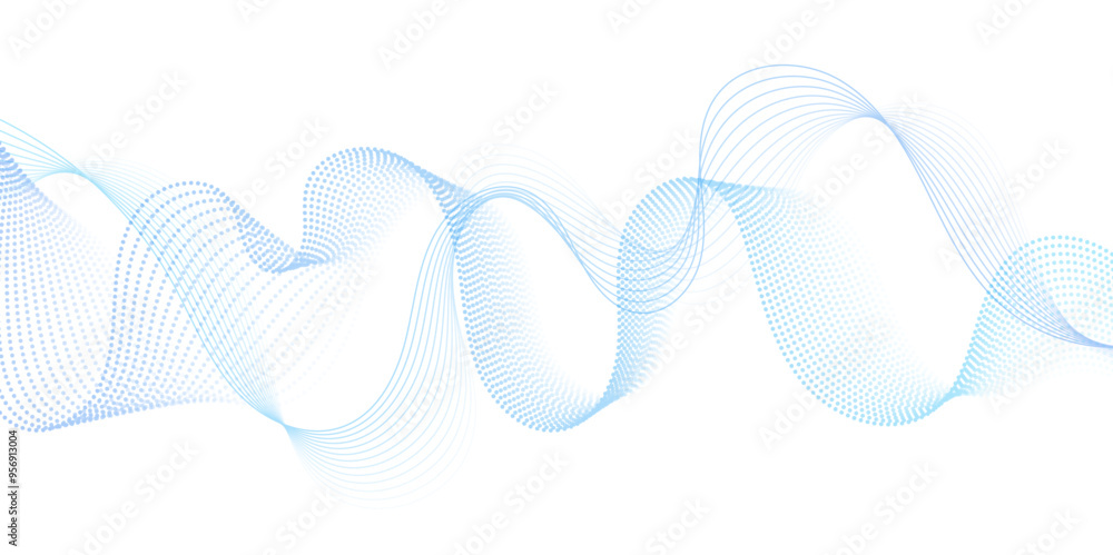Aufkleber Smooth wave abstract vector background layout design.background image with dynamic curves. Abstract colorful gradient futuristic blend wave technology background and sound wave line white background.	