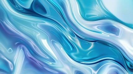 Obraz premium Abstract Blue and White Swirling Liquid Texture