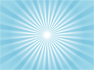 ポップな水色グラデーションの集中線背景