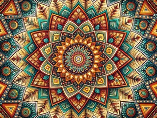 Obraz premium detailed geometric patterns with intricate hand-drawn techniques