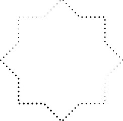 Square dotted line set. Geometric shapes
