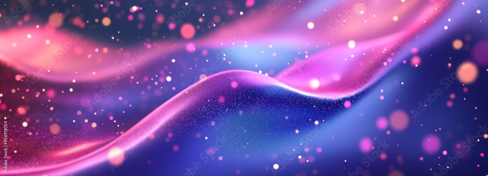 Aufkleber Rendering in 3D with abstract technology background. Digital data in big data format. Futuristic dots background.