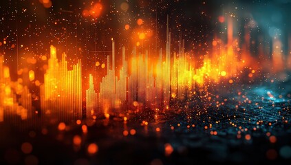 Fototapeta premium Stock market graph, trading charts on a background