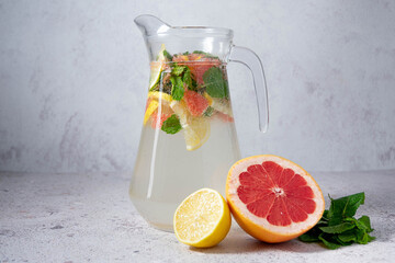fresh lemonade with lemon