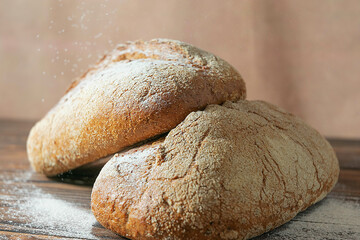 Buckwheat bread close-up