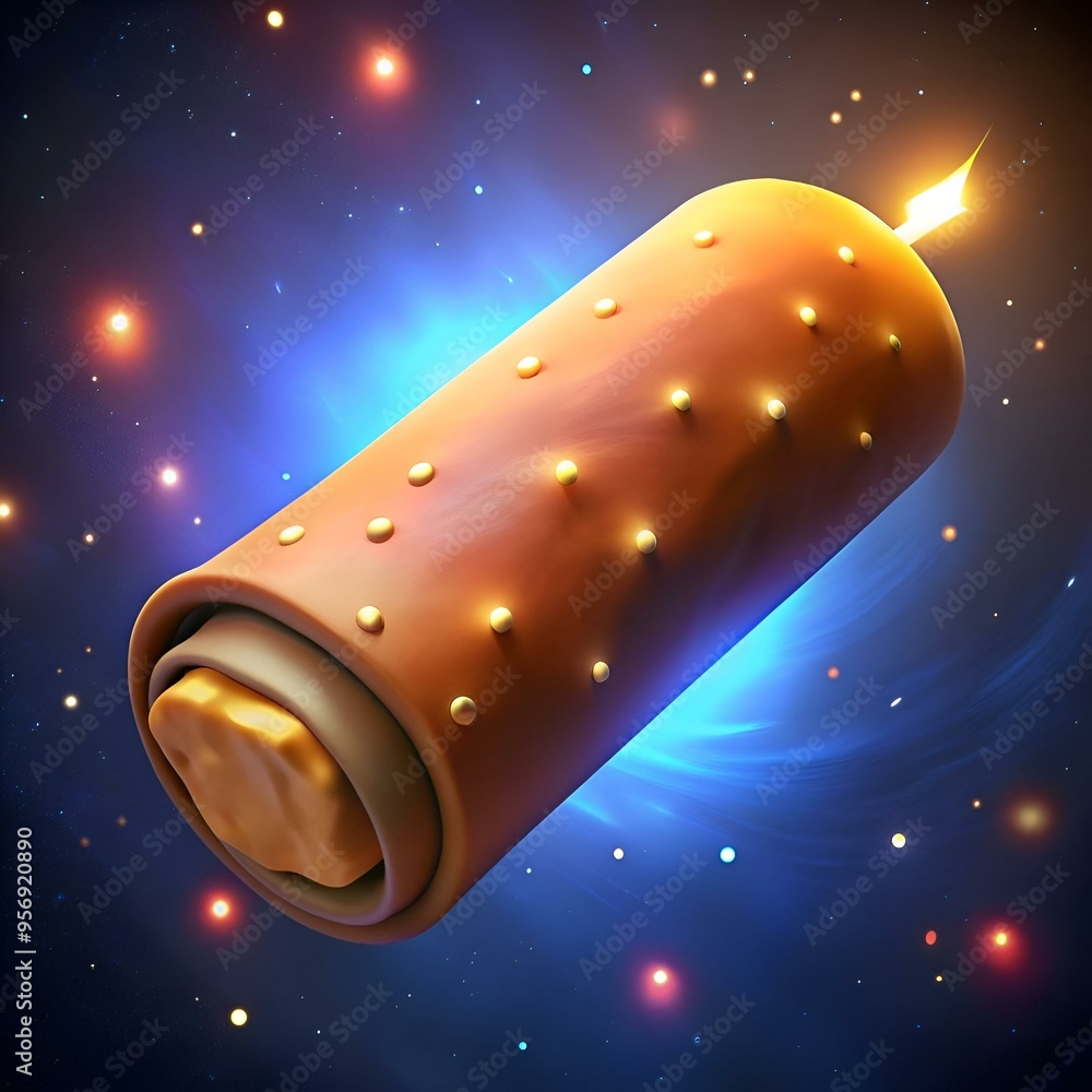 Aufkleber a whimsical 3d render of a glowing candle. perfect for adding a touch of magic to your designs.