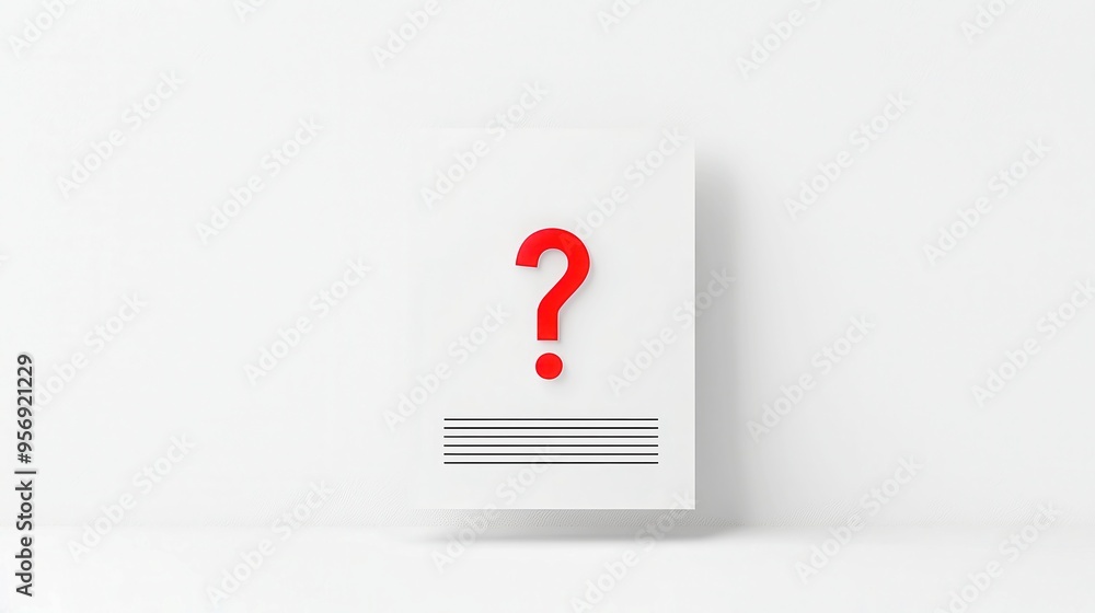 Poster error alert animation, white line animation depicting a document and exclamation icon, symbolizing d