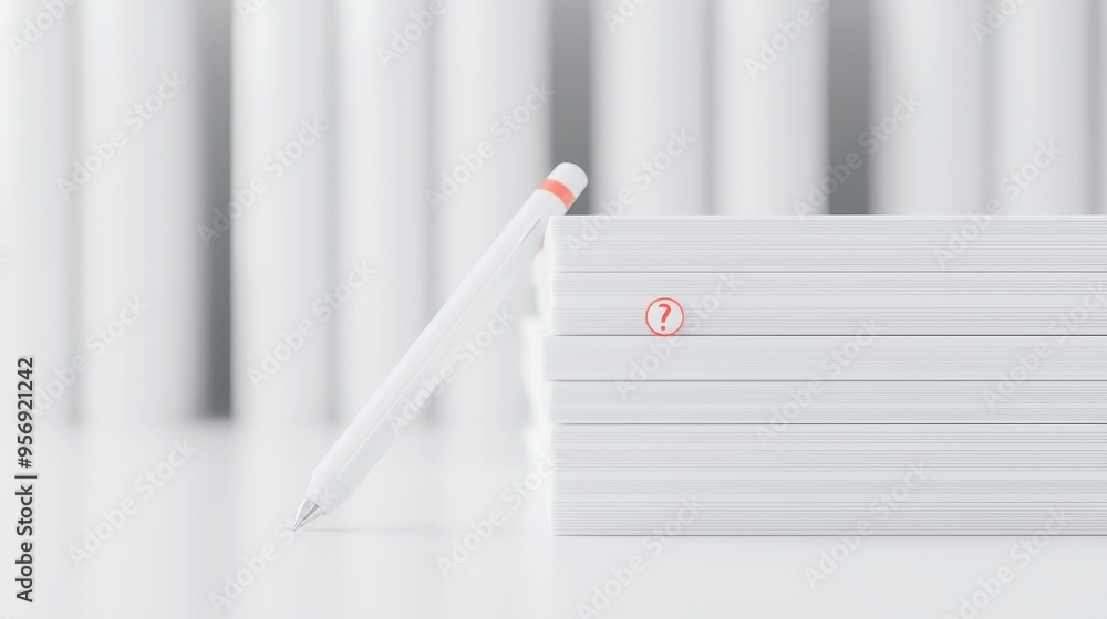Poster file error animation, depicting a white line error with an animated document and exclamation icon, i