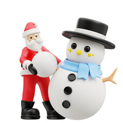 3D Santa Claus Merry Christmas Object