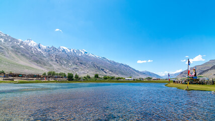 Sani Lake near Padum is just a short distance from Sani Monastery is a natural water body in Zanskar Valley, Ladakh, India	