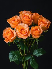 Fototapeta premium Orange Roses in Vase