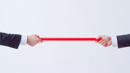 Businessmen Dropping Baton in Relay, Symbolizing Coordination Failure and Missteps in Corporate Handoffs, Highlighting the Importance of Seamless Teamwork and Communication