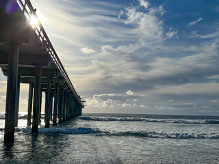 Sunny Day at the Pier on Scripps Beach