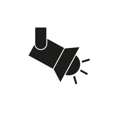The spotlight icon. A simple flat vector illustration on a white background