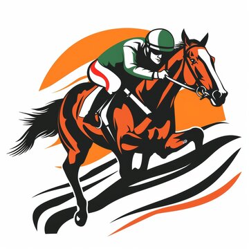 recommend clip art: Horse Racing Logo Design with vector concept on white background