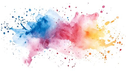 Obraz premium Vibrant Watercolor Splashes of Expression and Dynamic Blended Hues