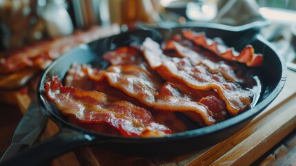 Smoky barbeque scene featuring stacked chunks of seasoned pork belly grilling over an open flame, a delight for meat lovers.