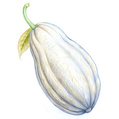 A hand drawn illustration of a carob pod. perfect for adding a touch of nature to your designs.