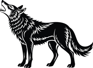 wolf vector silhouette illustration art
