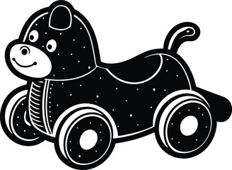 Baby car on a white background