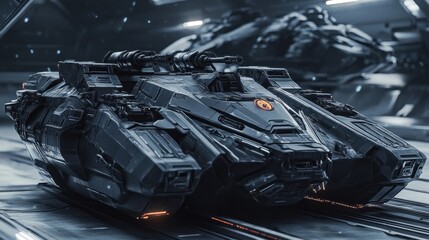 Fototapeta premium Futuristic Armored Vehicle