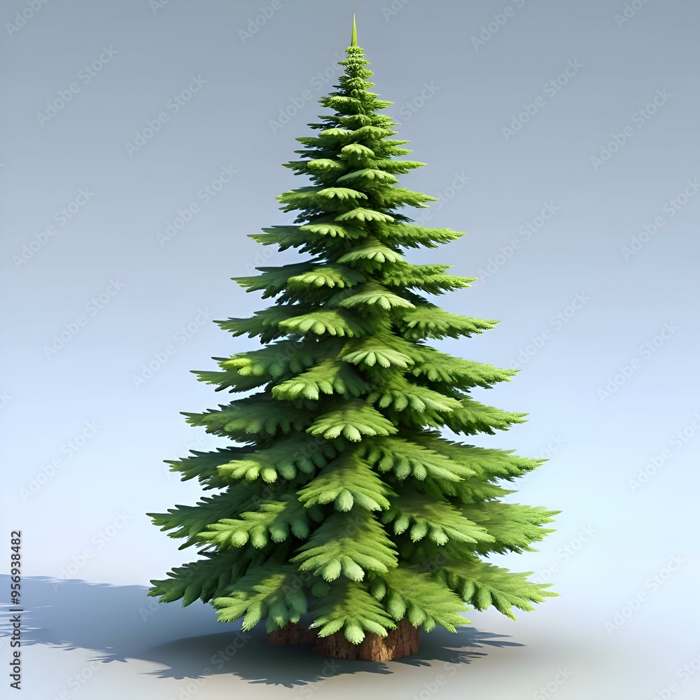 Aufkleber a realistic 3d illustration of a fir tree. perfect for adding a touch of nature to your designs.