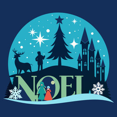 Download Noel Vector Silhouette Svg File For Design.