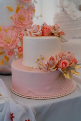 wedding cake with flowers