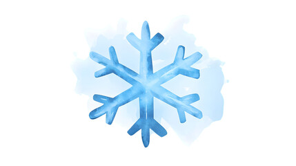 Watercolor Snowflake Design  Winter Holiday Decoration
