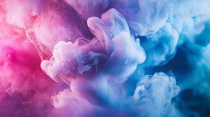 Fototapeta premium Vibrant Abstract Ink Swirling Underwater in Fluid and Ethereal Motion