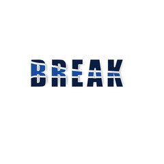 inscription on the world, break cutout logo