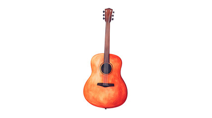 Naklejka premium Watercolor Acoustic Guitar Illustration