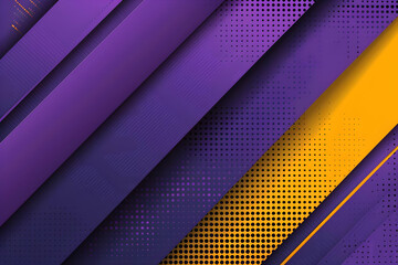 Abstract Purple and Yellow Background with Diagonal Lines and Dotted Pattern