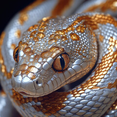 Fototapeta premium Golden Snake Eye.