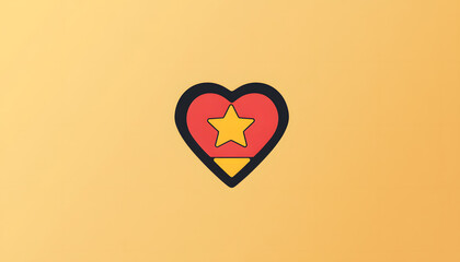 A single, small icon or symbol, such as a star or heart, centered on a solid background.