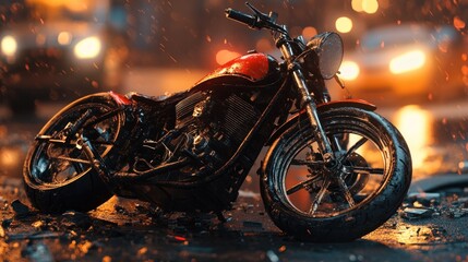 Motorcycle in the City