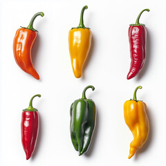 peppers on a clean white background.