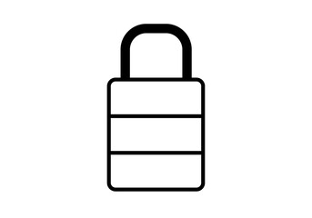 Icono negro de candado cerrado