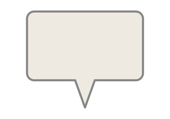 Bocadillo o burbuja de hablar vac&iacute;o en blanco