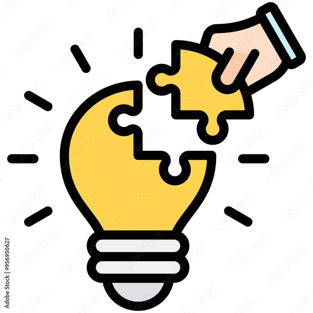 Poster problem solving icon