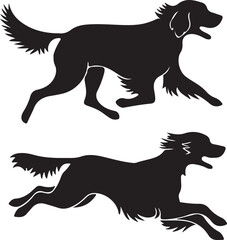 Irish Setter Dog Stylized Vector Silhouette Bundle